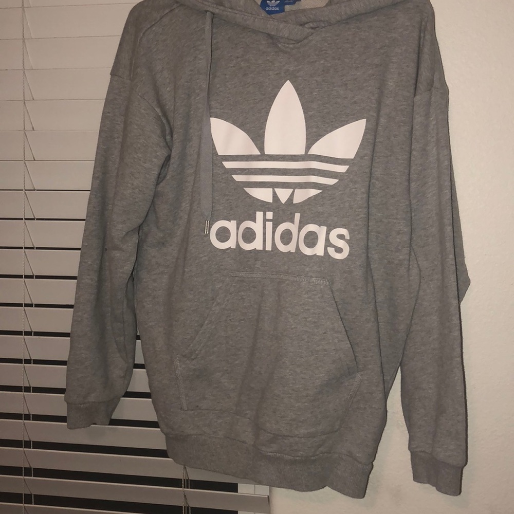 adidas originals trifold grey hoodie